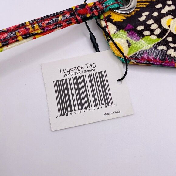 Vera Bradley LUGGAGE TAG laminated travel suitcase ID case gift card holder NEW - Picture 5 of 5